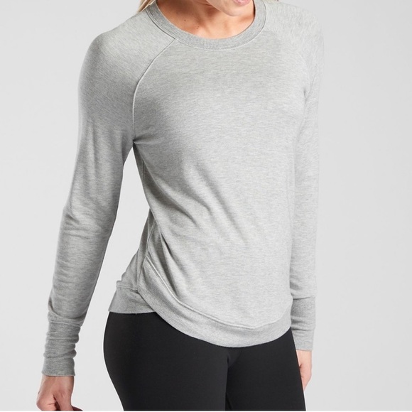 Athleta Mindset Crew Sweatshirt in Super Soft Heather Gray - Picture 5 of 16